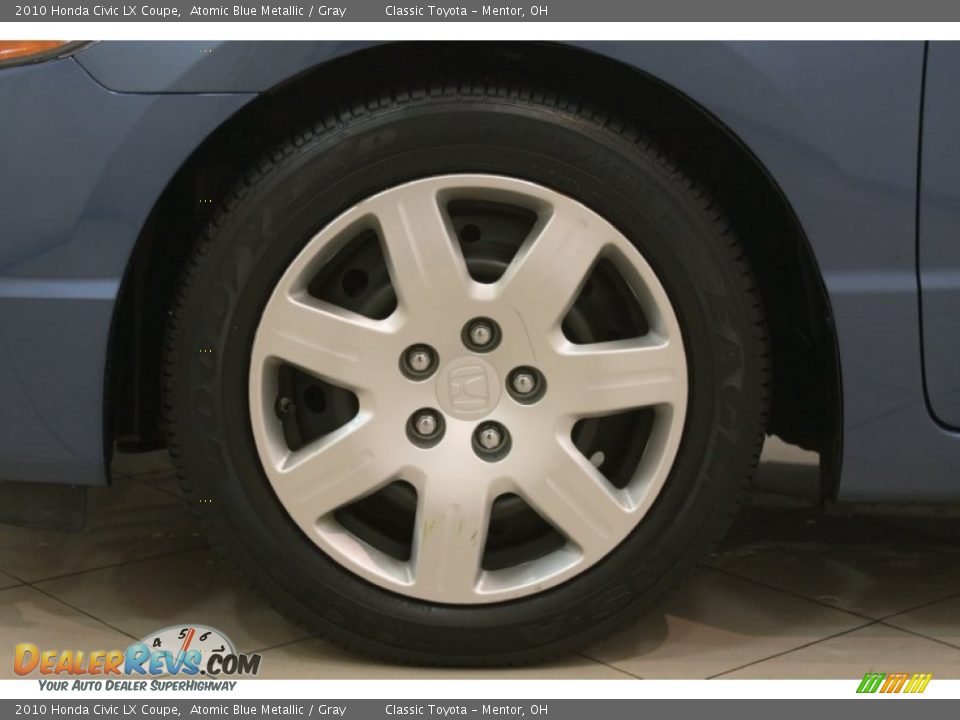 2010 Honda Civic LX Coupe Atomic Blue Metallic / Gray Photo #16