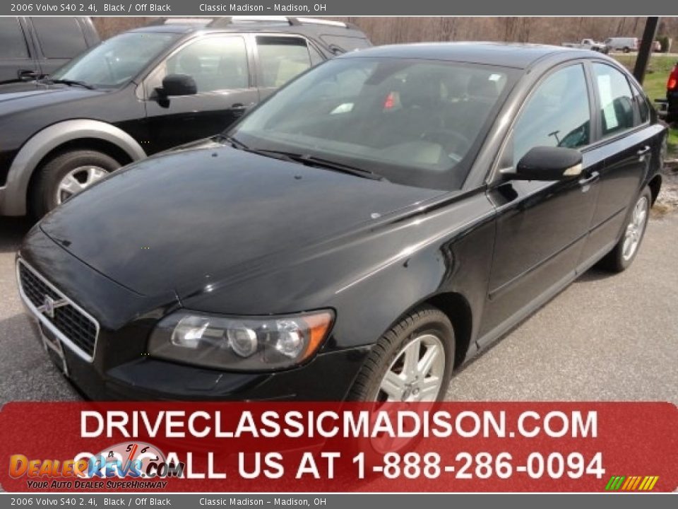 2006 Volvo S40 2.4i Black / Off Black Photo #1