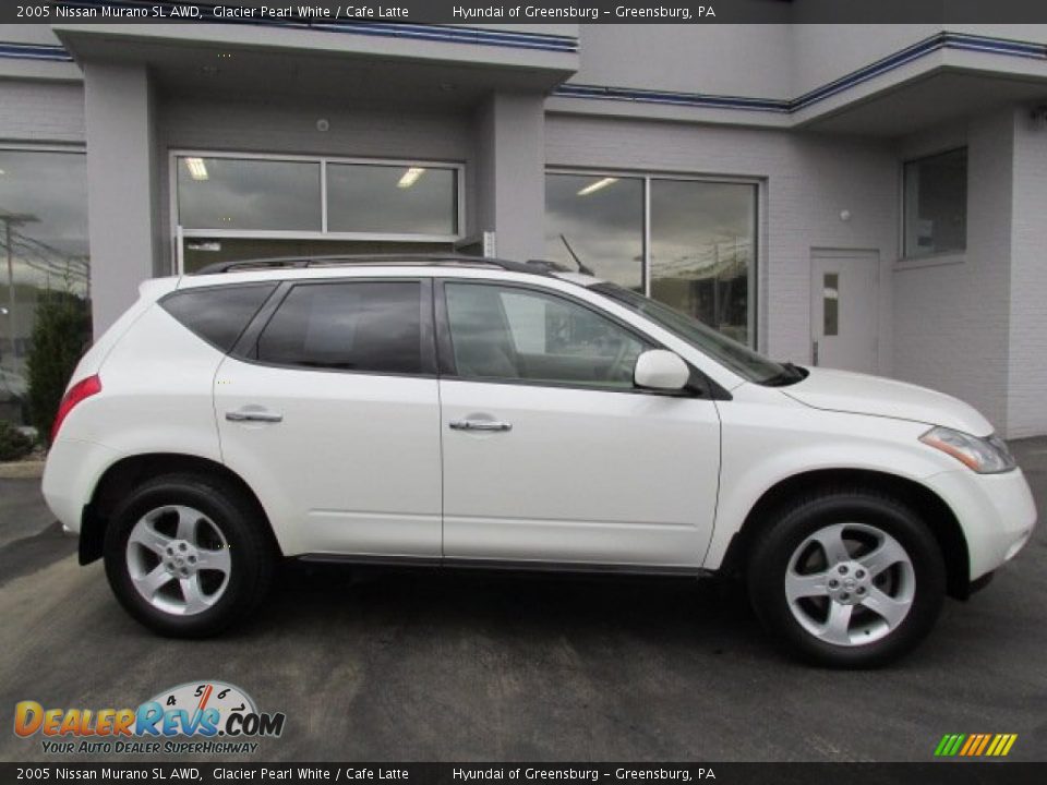 2005 Nissan Murano SL AWD Glacier Pearl White / Cafe Latte Photo #2