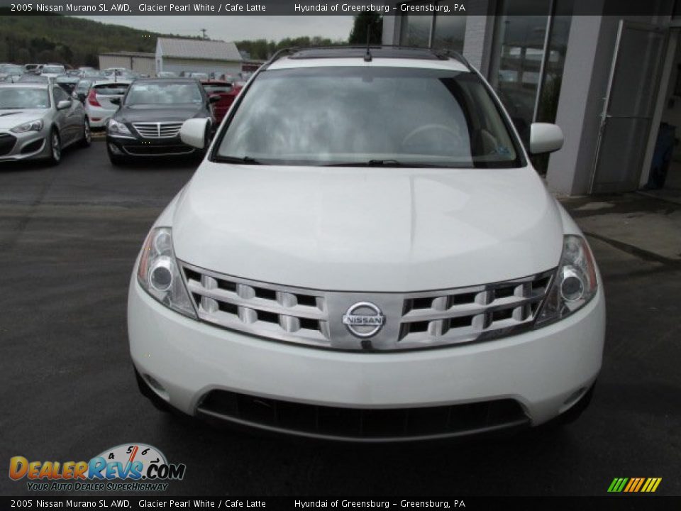 2005 Nissan Murano SL AWD Glacier Pearl White / Cafe Latte Photo #5