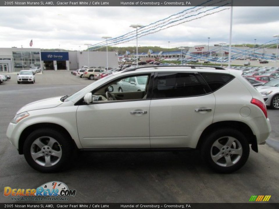 2005 Nissan Murano SL AWD Glacier Pearl White / Cafe Latte Photo #7