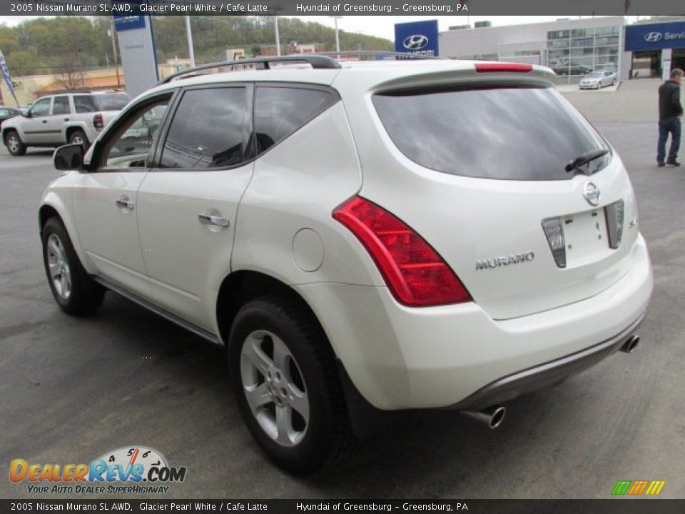 2005 Nissan Murano SL AWD Glacier Pearl White / Cafe Latte Photo #8