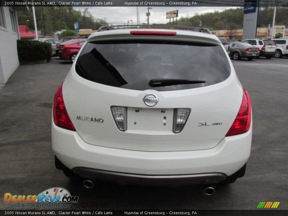 2005 Nissan Murano SL AWD Glacier Pearl White / Cafe Latte Photo #9