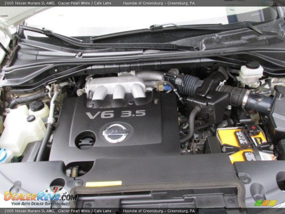 2005 Nissan Murano SL AWD Glacier Pearl White / Cafe Latte Photo #12
