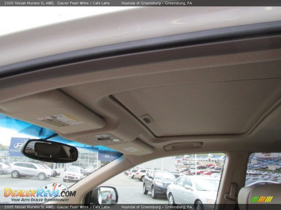 2005 Nissan Murano SL AWD Glacier Pearl White / Cafe Latte Photo #13
