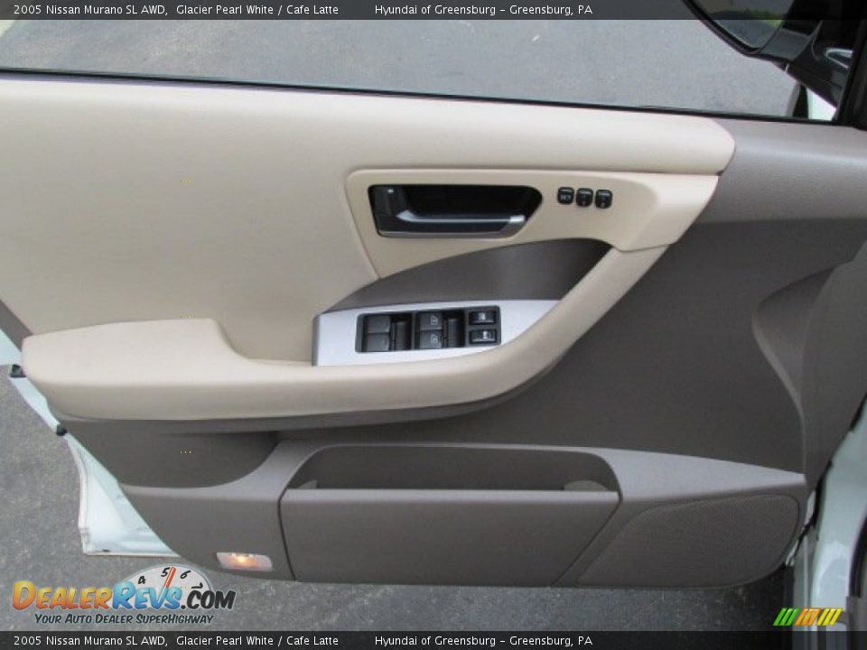 2005 Nissan Murano SL AWD Glacier Pearl White / Cafe Latte Photo #15
