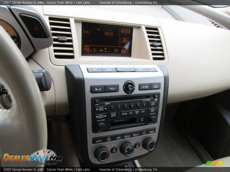 2005 Nissan Murano SL AWD Glacier Pearl White / Cafe Latte Photo #18
