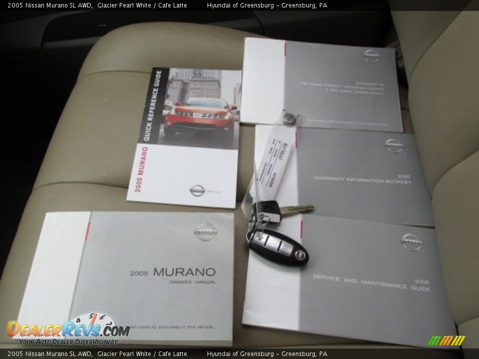 2005 Nissan Murano SL AWD Glacier Pearl White / Cafe Latte Photo #24