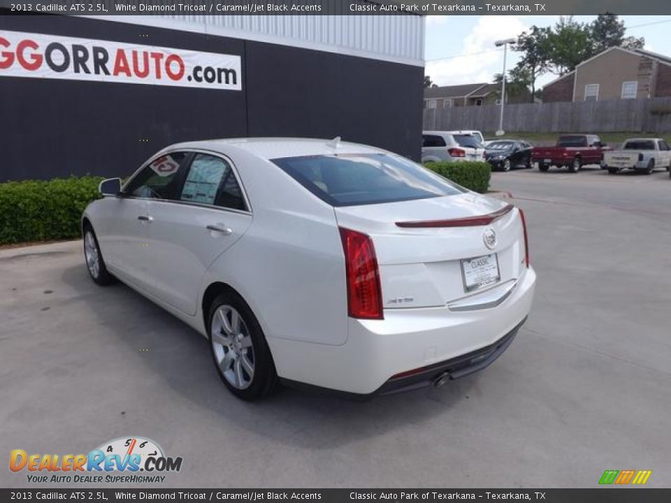 2013 Cadillac ATS 2.5L White Diamond Tricoat / Caramel/Jet Black Accents Photo #5