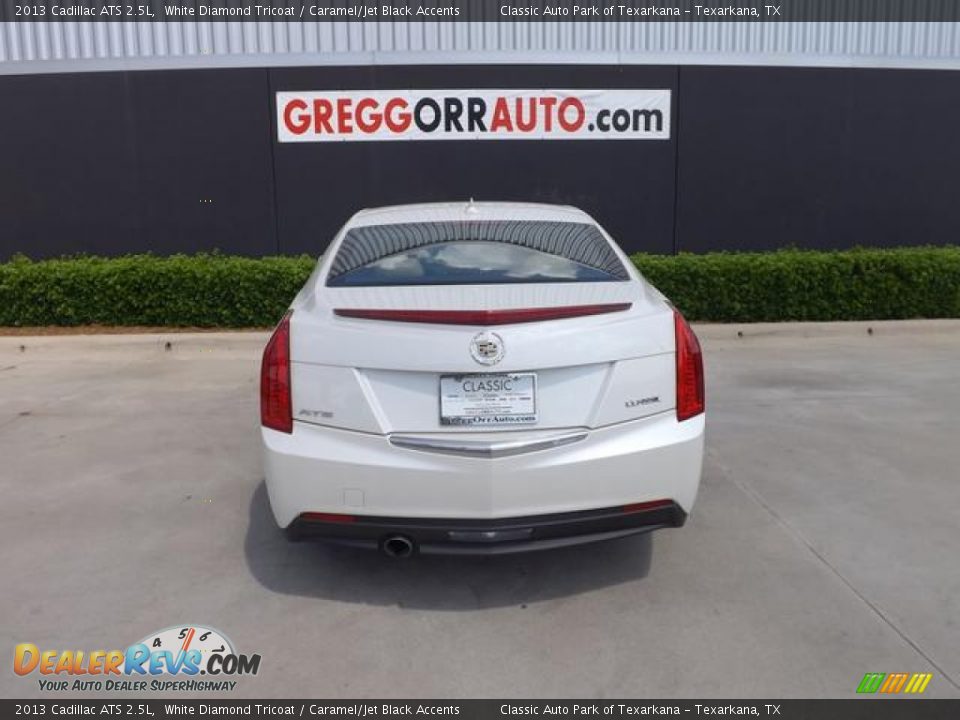 2013 Cadillac ATS 2.5L White Diamond Tricoat / Caramel/Jet Black Accents Photo #6