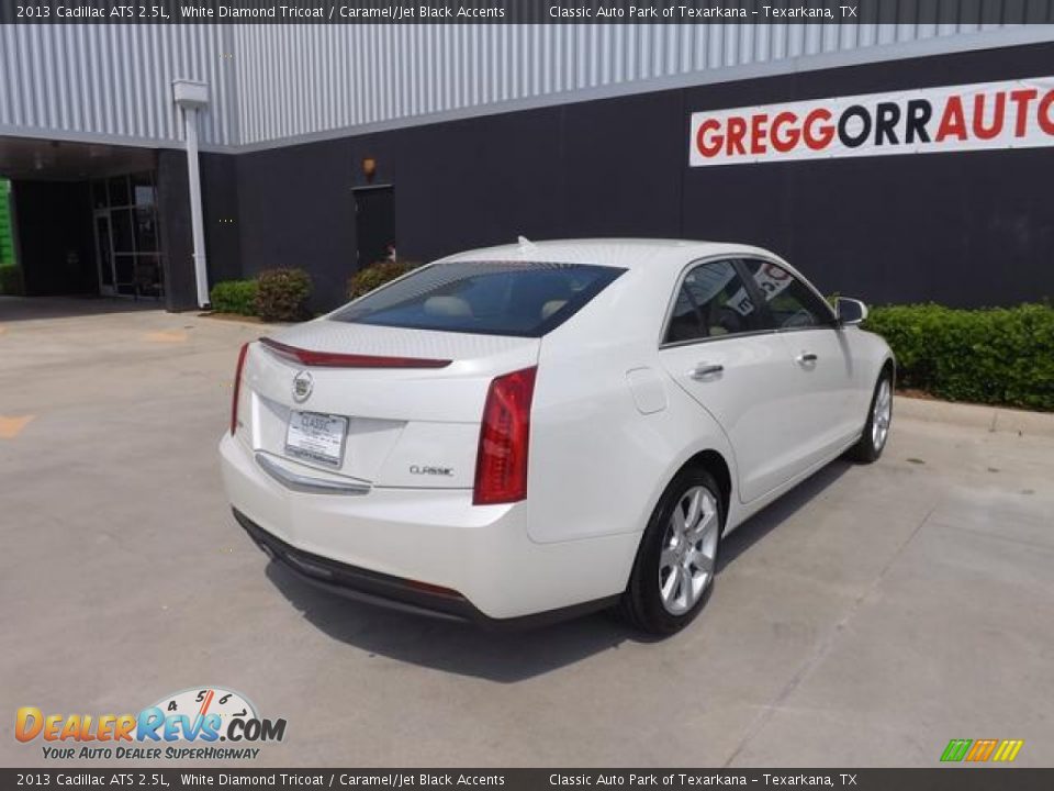 2013 Cadillac ATS 2.5L White Diamond Tricoat / Caramel/Jet Black Accents Photo #7