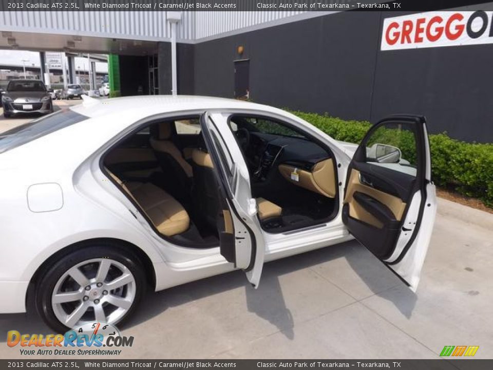 2013 Cadillac ATS 2.5L White Diamond Tricoat / Caramel/Jet Black Accents Photo #8