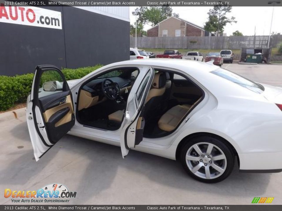 2013 Cadillac ATS 2.5L White Diamond Tricoat / Caramel/Jet Black Accents Photo #9