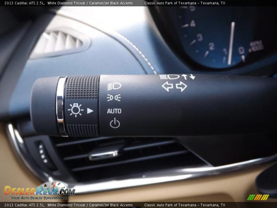 2013 Cadillac ATS 2.5L White Diamond Tricoat / Caramel/Jet Black Accents Photo #20