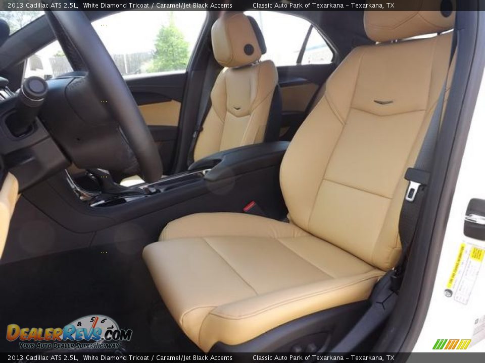 2013 Cadillac ATS 2.5L White Diamond Tricoat / Caramel/Jet Black Accents Photo #23