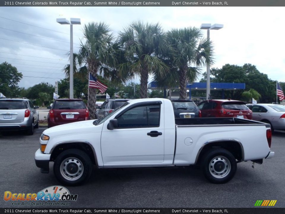 2011 Chevrolet Colorado Work Truck Regular Cab Summit White / Ebony/Light Cashmere Photo #6