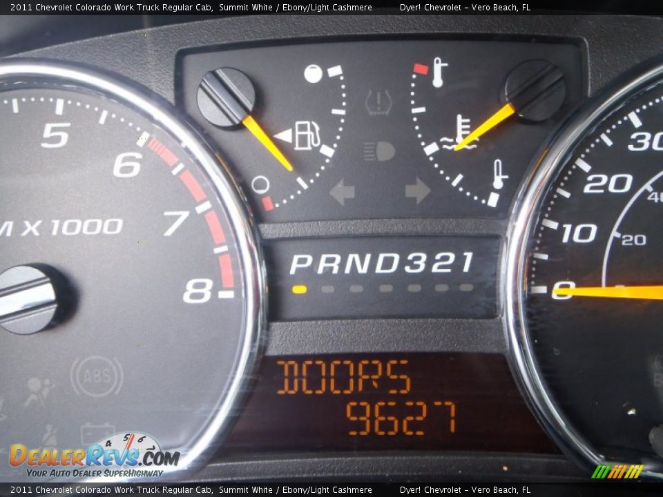 2011 Chevrolet Colorado Work Truck Regular Cab Summit White / Ebony/Light Cashmere Photo #14