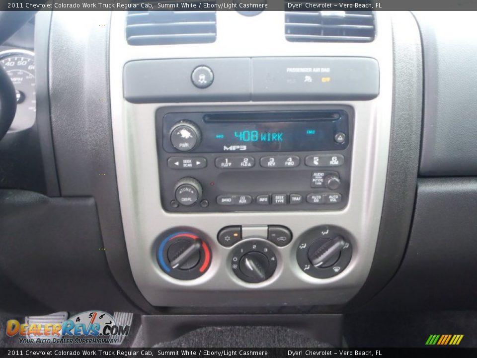 2011 Chevrolet Colorado Work Truck Regular Cab Summit White / Ebony/Light Cashmere Photo #15