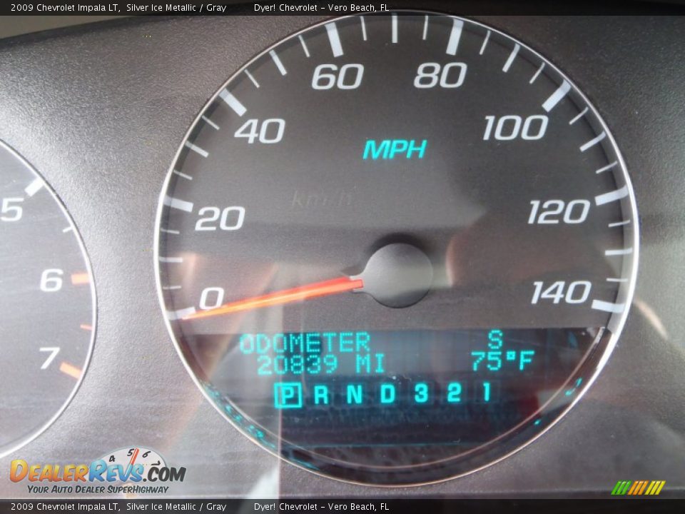 2009 Chevrolet Impala LT Silver Ice Metallic / Gray Photo #15