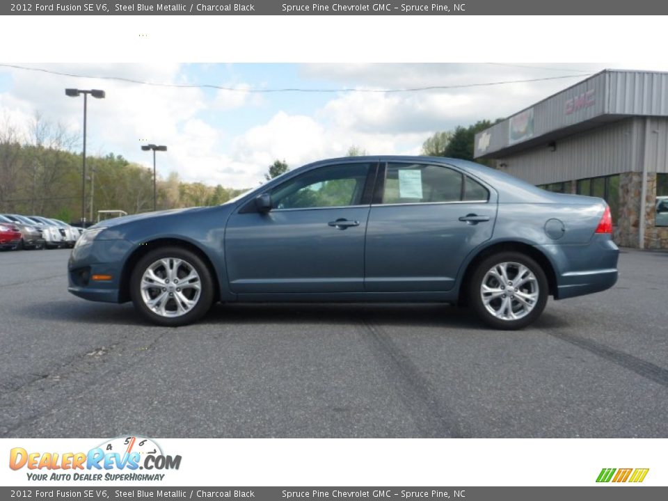 2012 Ford Fusion SE V6 Steel Blue Metallic / Charcoal Black Photo #1