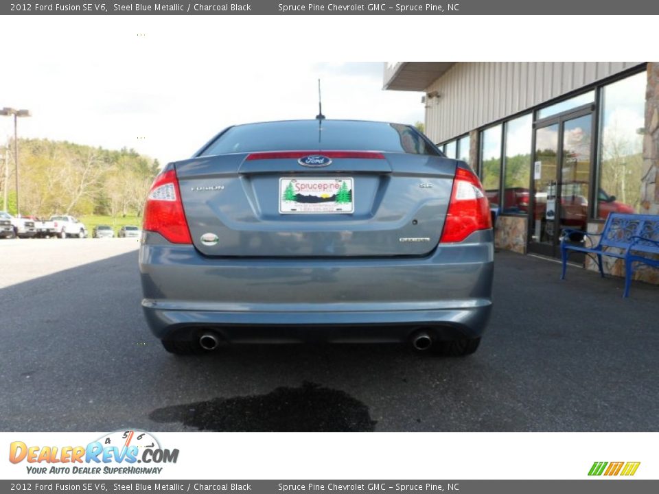 2012 Ford Fusion SE V6 Steel Blue Metallic / Charcoal Black Photo #5