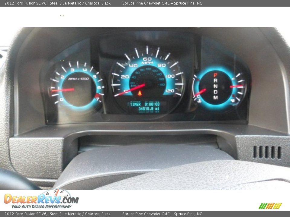 2012 Ford Fusion SE V6 Steel Blue Metallic / Charcoal Black Photo #6