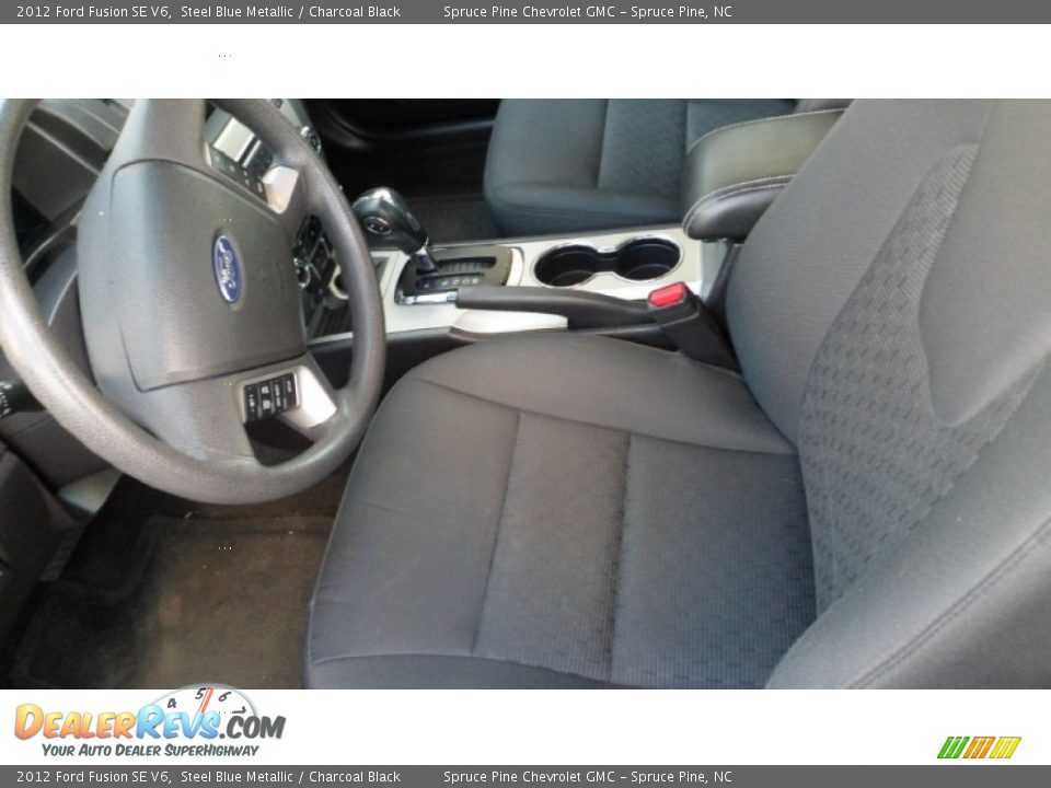 2012 Ford Fusion SE V6 Steel Blue Metallic / Charcoal Black Photo #13