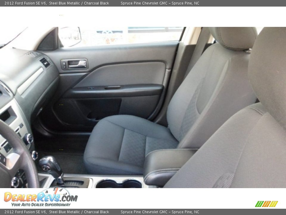 2012 Ford Fusion SE V6 Steel Blue Metallic / Charcoal Black Photo #15