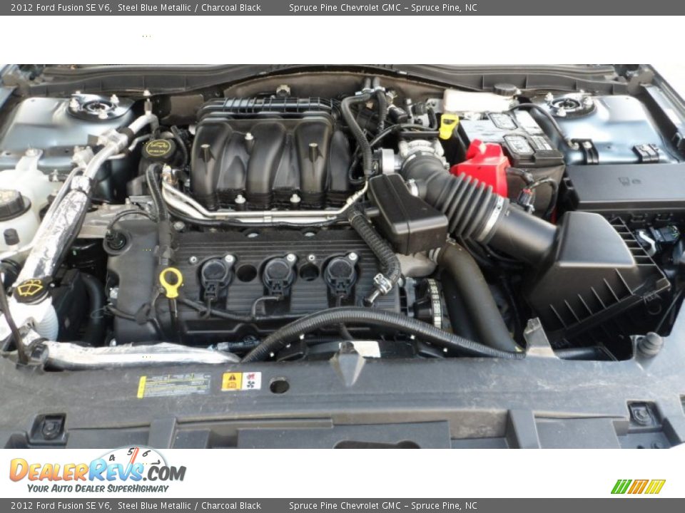 2012 Ford Fusion SE V6 Steel Blue Metallic / Charcoal Black Photo #25