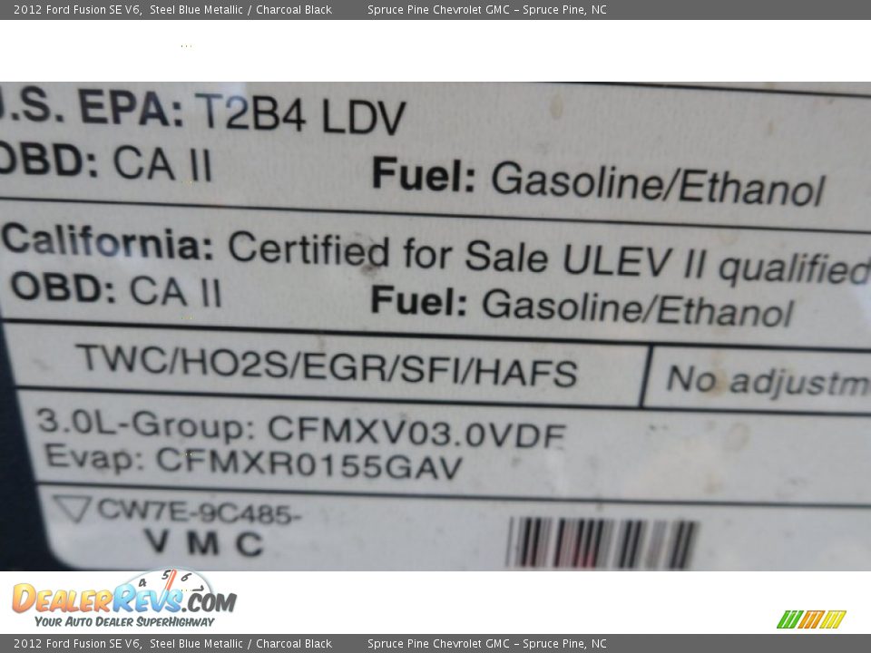 2012 Ford Fusion SE V6 Steel Blue Metallic / Charcoal Black Photo #26