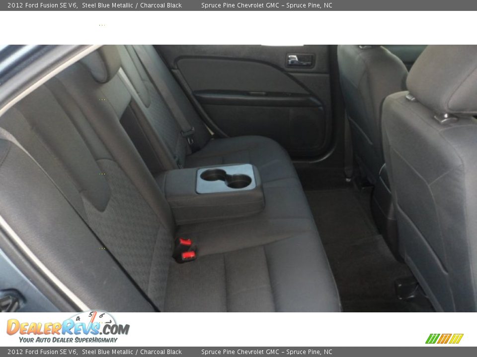 2012 Ford Fusion SE V6 Steel Blue Metallic / Charcoal Black Photo #35