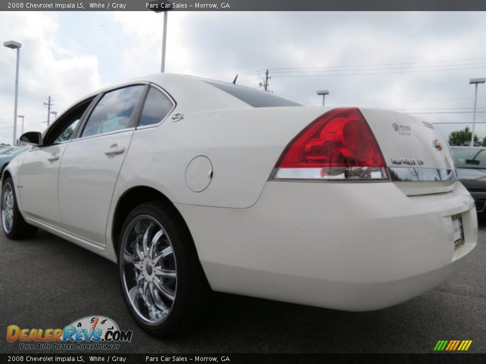 2008 Chevrolet Impala LS White / Gray Photo #2