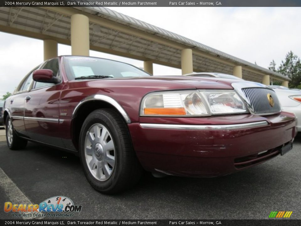 2004 Mercury Grand Marquis LS Dark Toreador Red Metallic / Medium Parchment Photo #4