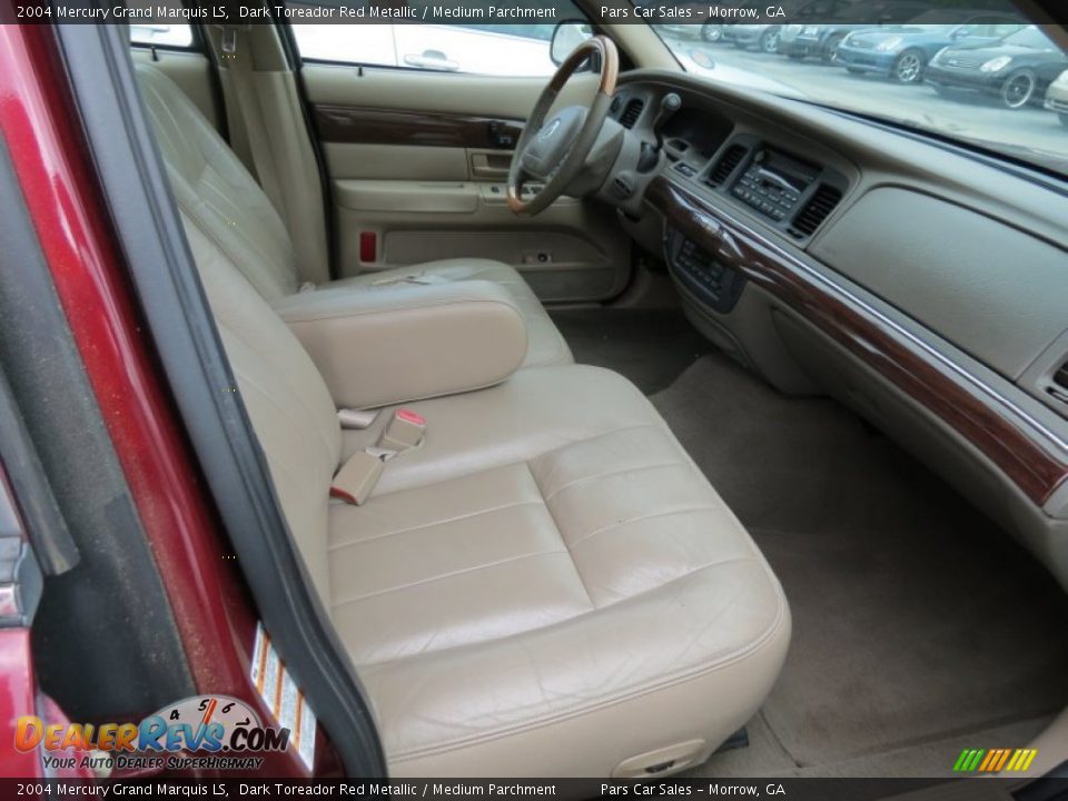 2004 Mercury Grand Marquis LS Dark Toreador Red Metallic / Medium Parchment Photo #12