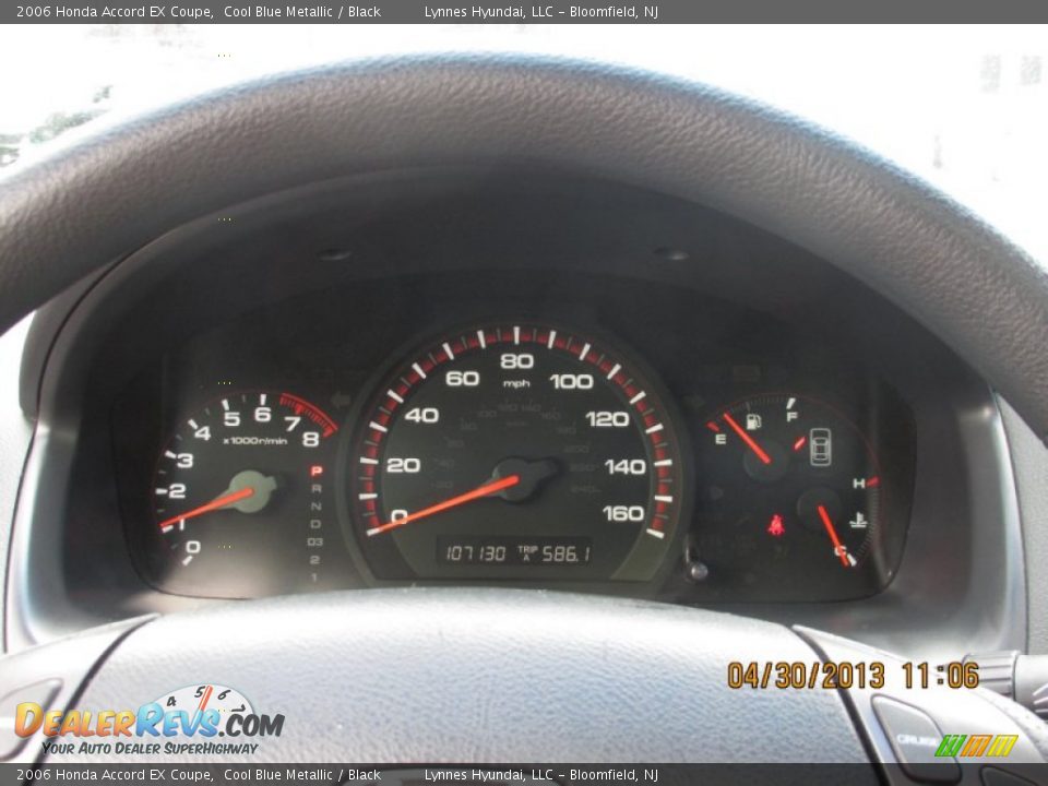 2006 Honda Accord EX Coupe Cool Blue Metallic / Black Photo #12