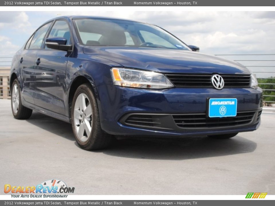 2012 Volkswagen Jetta TDI Sedan Tempest Blue Metallic / Titan Black Photo #1