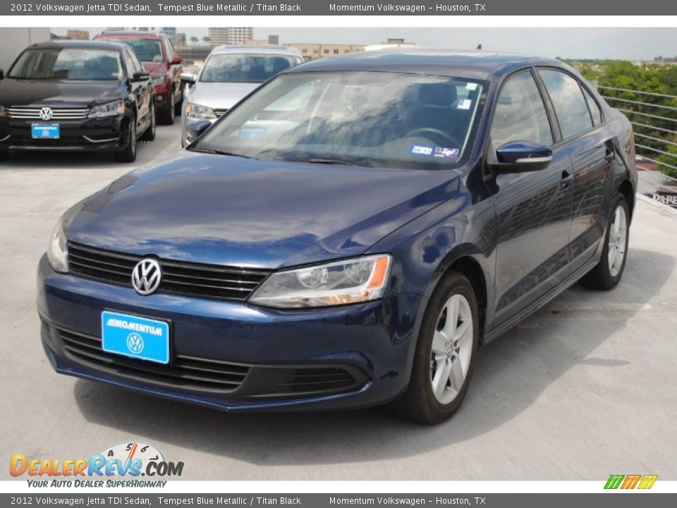 2012 Volkswagen Jetta TDI Sedan Tempest Blue Metallic / Titan Black Photo #3