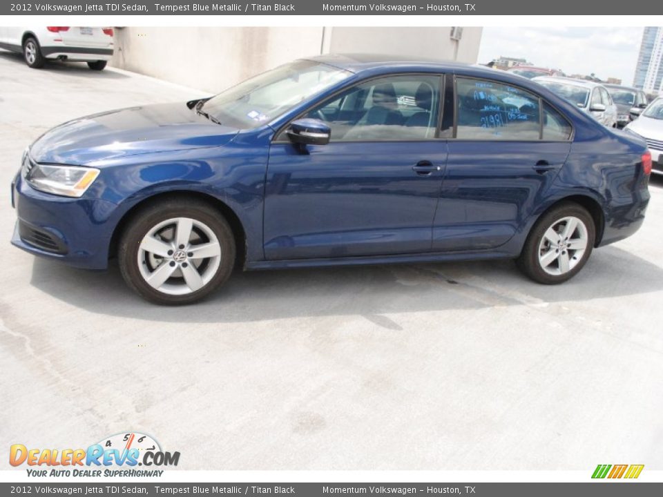 2012 Volkswagen Jetta TDI Sedan Tempest Blue Metallic / Titan Black Photo #4