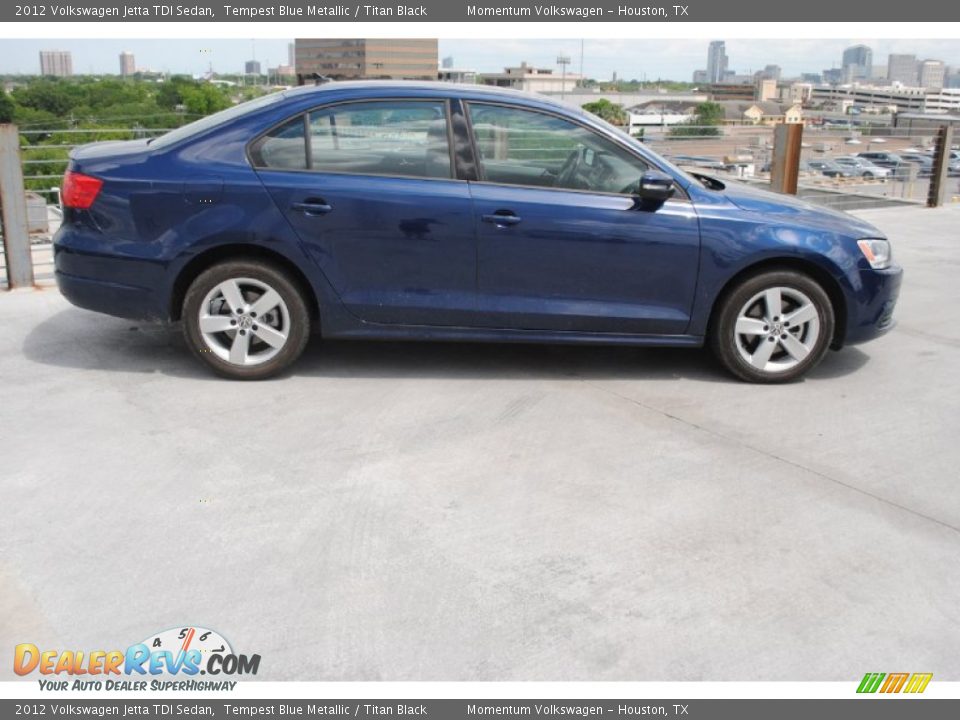 2012 Volkswagen Jetta TDI Sedan Tempest Blue Metallic / Titan Black Photo #8