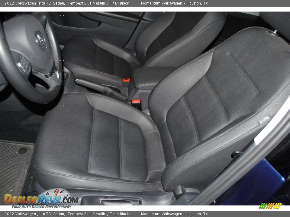 2012 Volkswagen Jetta TDI Sedan Tempest Blue Metallic / Titan Black Photo #12