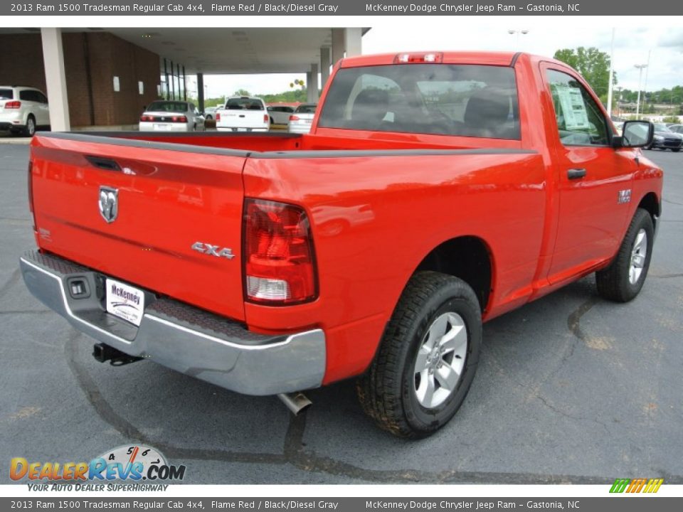 2013 Ram 1500 Tradesman Regular Cab 4x4 Flame Red / Black/Diesel Gray Photo #5