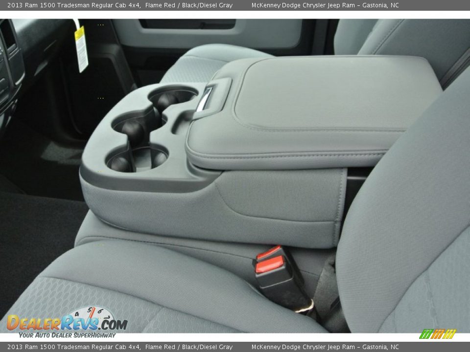 2013 Ram 1500 Tradesman Regular Cab 4x4 Flame Red / Black/Diesel Gray Photo #12
