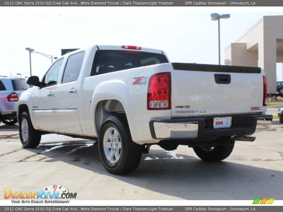 2012 GMC Sierra 1500 SLE Crew Cab 4x4 White Diamond Tricoat / Dark Titanium/Light Titanium Photo #3