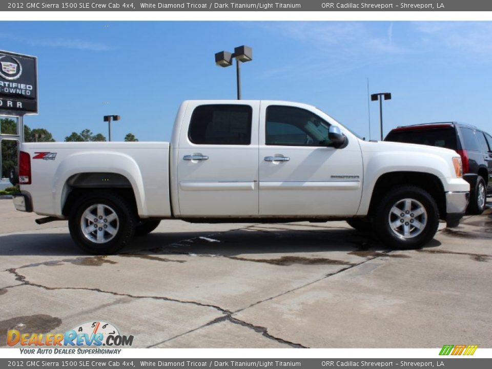2012 GMC Sierra 1500 SLE Crew Cab 4x4 White Diamond Tricoat / Dark Titanium/Light Titanium Photo #6