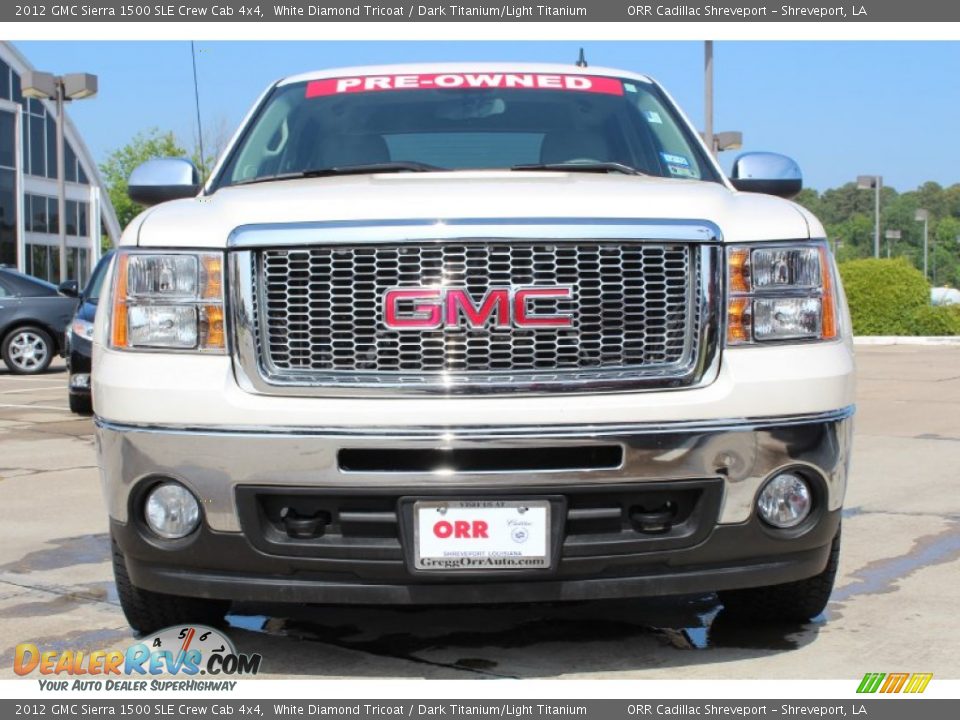 2012 GMC Sierra 1500 SLE Crew Cab 4x4 White Diamond Tricoat / Dark Titanium/Light Titanium Photo #7