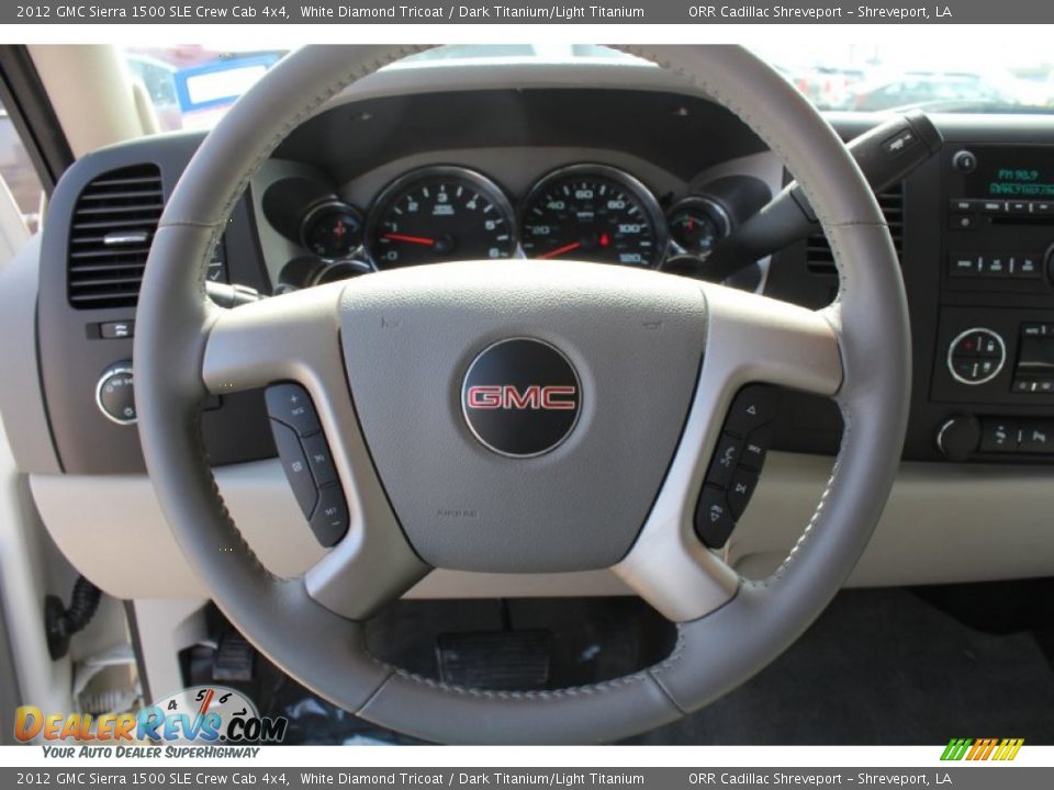 2012 GMC Sierra 1500 SLE Crew Cab 4x4 White Diamond Tricoat / Dark Titanium/Light Titanium Photo #13