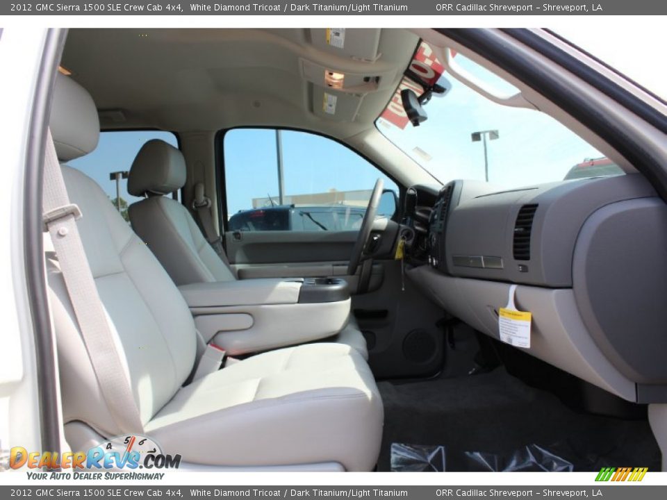2012 GMC Sierra 1500 SLE Crew Cab 4x4 White Diamond Tricoat / Dark Titanium/Light Titanium Photo #19