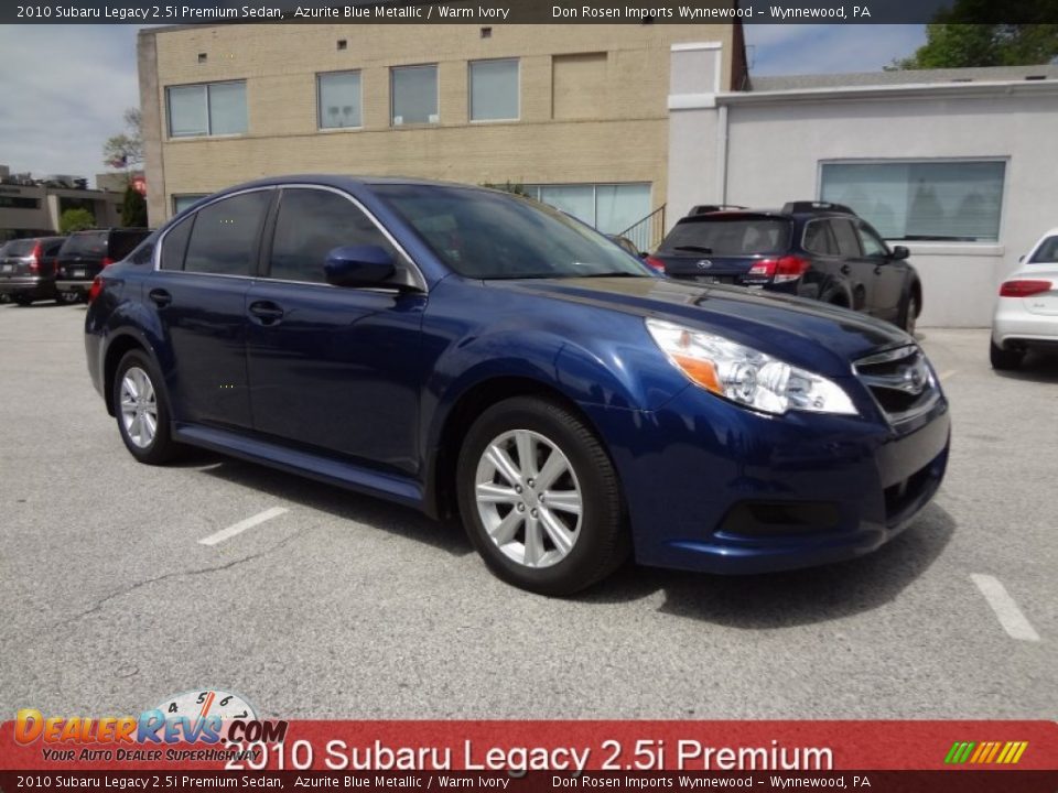 2010 Subaru Legacy 2.5i Premium Sedan Azurite Blue Metallic / Warm Ivory Photo #1