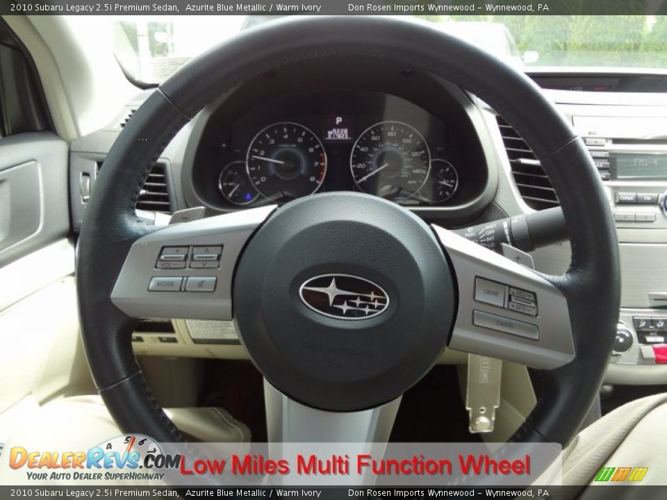 2010 Subaru Legacy 2.5i Premium Sedan Azurite Blue Metallic / Warm Ivory Photo #6