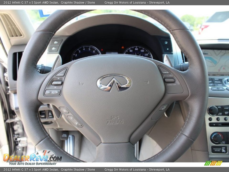 2012 Infiniti G 37 x S Sport AWD Sedan Steering Wheel Photo #14